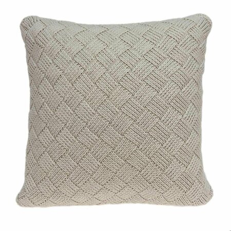 HOMEROOTS 20 x 7 x 20 in. Charming Transitional Beige Accent Pillow Cover with Poly Insert 334081
